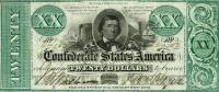 Gallery image for Confederate States of America p34: 20 Dollars